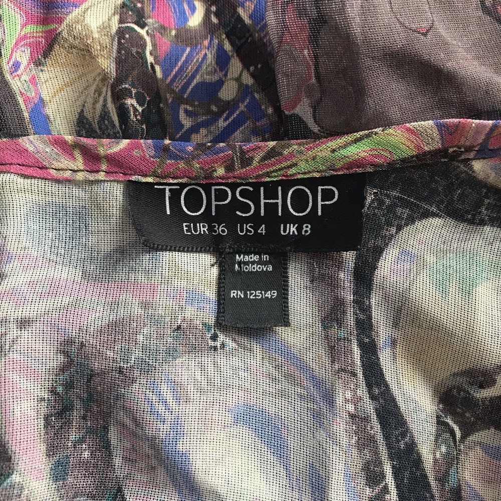 Topshop Patterned Transparent Dress - Picture 9 of 9
